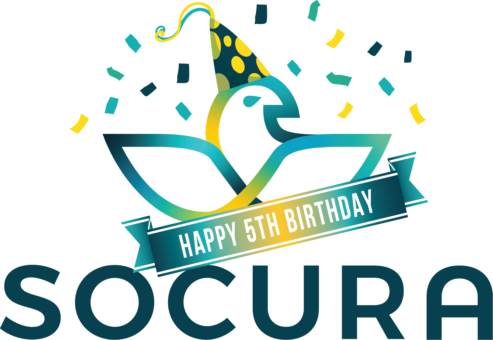 Socura 5th birthday logo